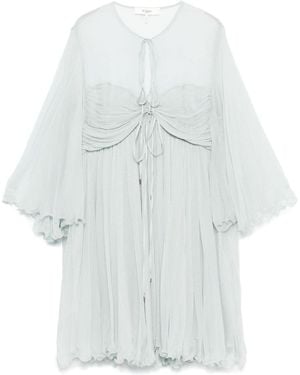 Chloé Ruffled Silk Mini Dress - White