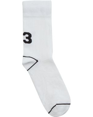 Y-3 Logo Socks - White