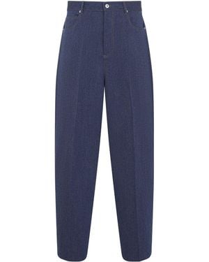 Bottega Veneta Wool And Cotton Jeans - Blue