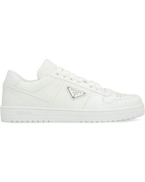 Prada Leather Downtown Sneakers - White