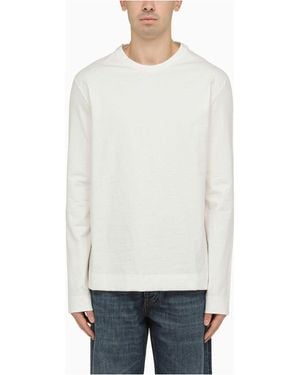 Jil Sander Cotton Crew-Neck Sweater - White