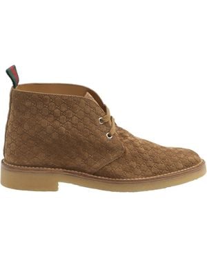 Gucci Gg Ankle Boots - Brown