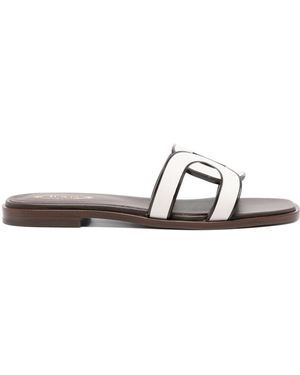 Tod's Logo Strap Slide Sandals - Black