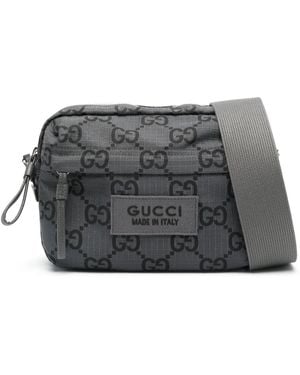 Gucci Borsa A Tracolla Media Con Motivo Gg - Grey