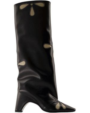 Coperni Petal Bridge Boots - Black
