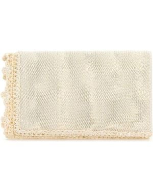 JW Anderson Ivory Crochet Clutch - Natural
