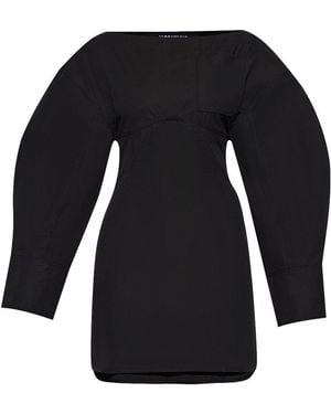 Jacquemus The Casaco Shirt Dress - Black