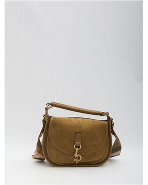 ハンドバッグ Burberry Camel Suede Hebden Handbag Burberry Camel Suede Hebden Handbag in Brown | Lyst