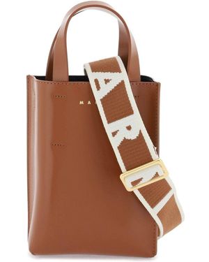 Marni Leather Nano Museo Handbag - Brown