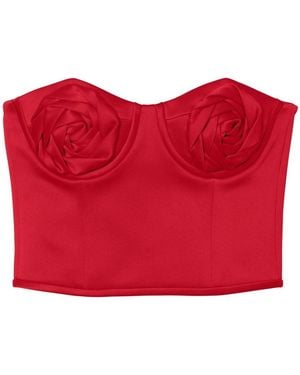 Marc Jacobs Rose Satin Corset Top - Red