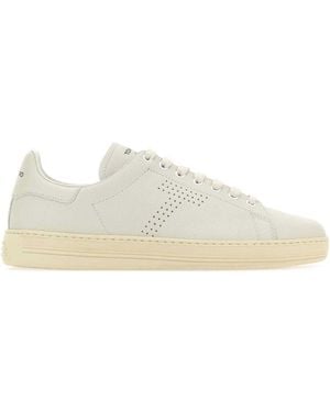 Tom Ford Leather Warwick Sneakers - White