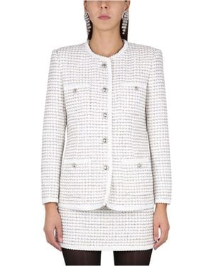 Alessandra Rich Tweed Jacket - White