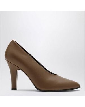 The Row Prudens Fawn Coloured Décolleté Court Shoes - White