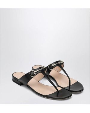 シューズ・サンダルその他 GUCCI Flip-flops with ivory leather clamp Gucci Flip-Flops With Ivory Leather Clamp Sandal in White | Lyst