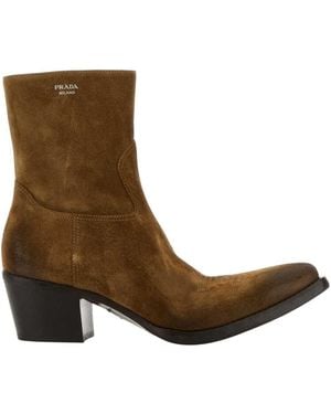 Prada Suede Boots - Brown