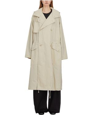 Lemaire Trench Con Cappuccio Removibile - Natural