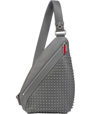 Christian Louboutin Funky Leather Crossbody Pack - Grey