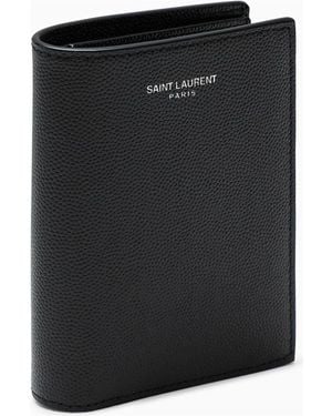 Saint Laurent Vertical Bi-Fold Wallet - Black