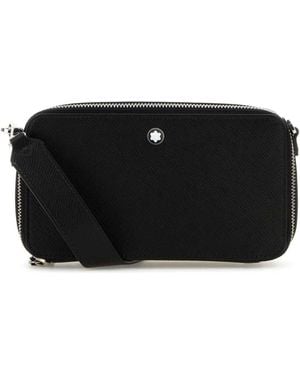 Montblanc Leather Crossbody Bag - Black