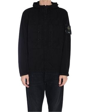Stone Island Hooded Parka - Black