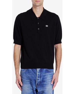 Celine Triomphe Polo Shirt - Black