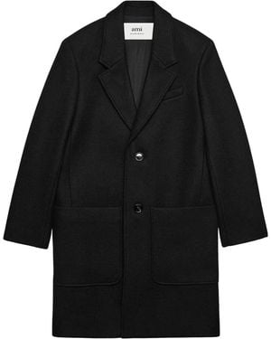Ami Paris Singlebreasted Coat - Black