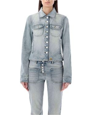 Courreges Denim Trucker Jacket - Blue