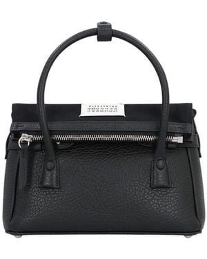 Maison Margiela 5Ac East West Small Leather Handbag - Black
