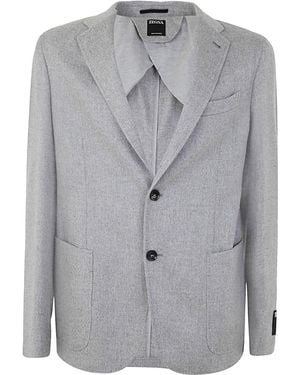 ZEGNA Cashmere Shirt Jacket - Grey