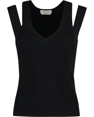 McQueen Viscose Blend Top - Black