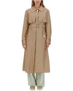 Lanvin Trench Coat With Belt in Natural | Lyst