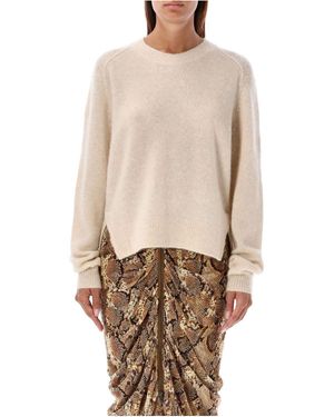 Isabel Marant Lylia Long Sleeve Crew-Neck Jumper - Natural