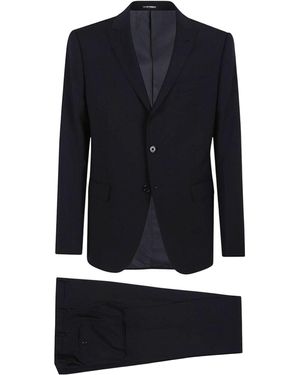Emporio Armani Virgin Wool Clothing Dresses - Blue