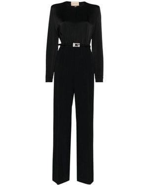 Gucci Viscose Jumpsuit With Belt - Black