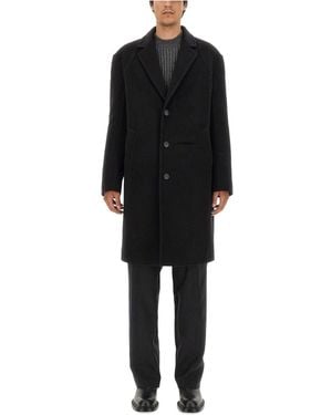 McQueen Single-Breasted Coat - Black