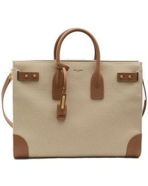 Saint Laurent Sac De Jour Large Handbag - Natural