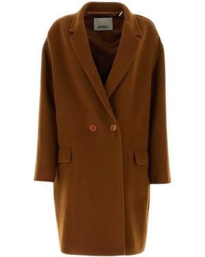 Isabel Marant Caramel Wool Blend Efegozi Coat - Brown