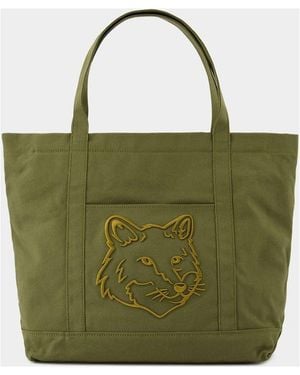 Maison Kitsuné Fox Head Large Shopper Bag - Green