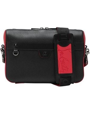 Christian Louboutin Ruisbuddy Grained Leather Shoulder Bag - Red