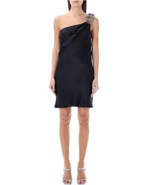 Stella McCartney Flabella Crystal Mini Dress - Black