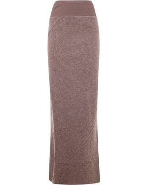 Rick Owens Flared Long Coda Skirt - Brown