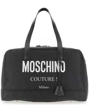 Moschino Nylon Travel Bag - Black