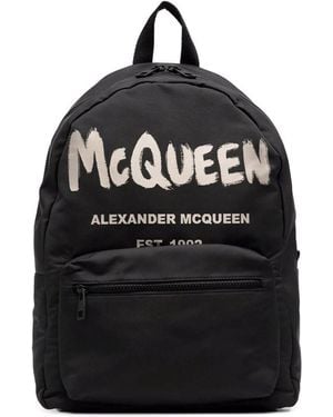 McQueen Canvas Metropolitan Backpack - Black