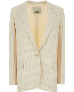 Isabel Marant Embroidered Stretch Crepe Omelia Blazer - White
