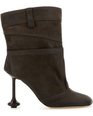 Loewe Suede Ankle Boots - Black