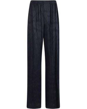 Balenciaga Midnight Silk Pyjama Pant - Blue