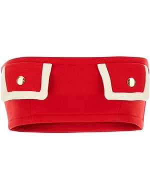 Prada Wool Crop-Top - Red