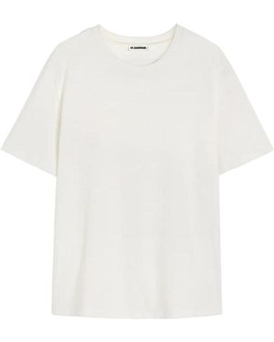 Jil Sander H Camiseta Parche Espalda Top - White