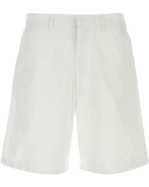 Prada Oxford Bermuda Shorts - White