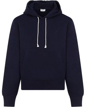 Saint Laurent Midnight Blu Cotton Sweatshirt - Blue
